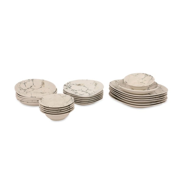 24dílná sada porcelánového nádobí Kütahya Porselen Light Marble-image-2