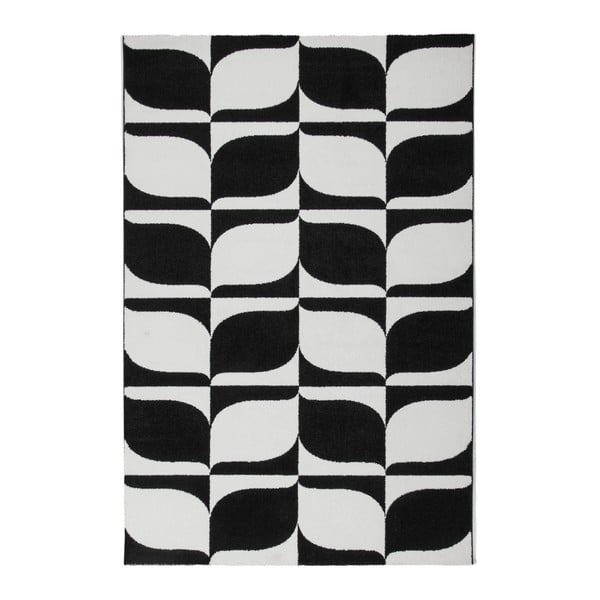 Černobílý koberec Obsession My Black & White Kresso, 120 x 170 cm
