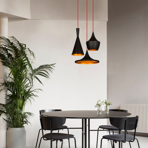 Černé/v měděné barvě závěsné svítidlo s kovovým stínidlem ø 51 cm Elmas – Opviq lights-image-1