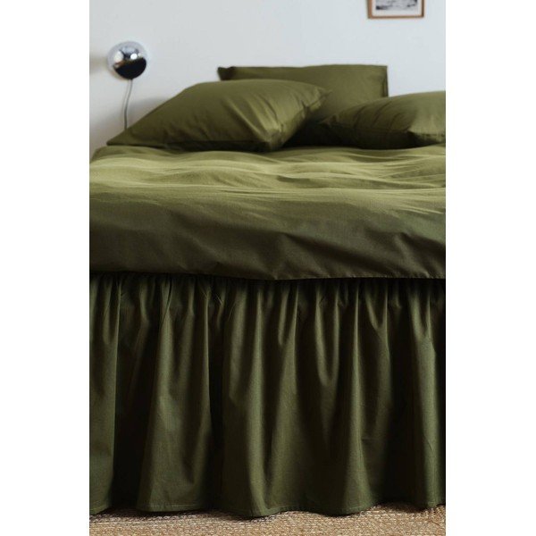 Khaki přehoz z bio bavlny 90x200 cm Zack – Jotex-image-1