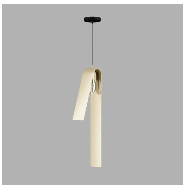 Závěsné svítidlo s kovovým stínidlem v černo-zlaté barvě Fold – Squid Lighting-image-1