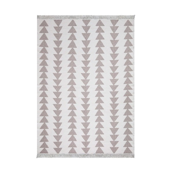 Bílo-béžový bavlněný koberec Oyo home Duo, 60 x 100 cm