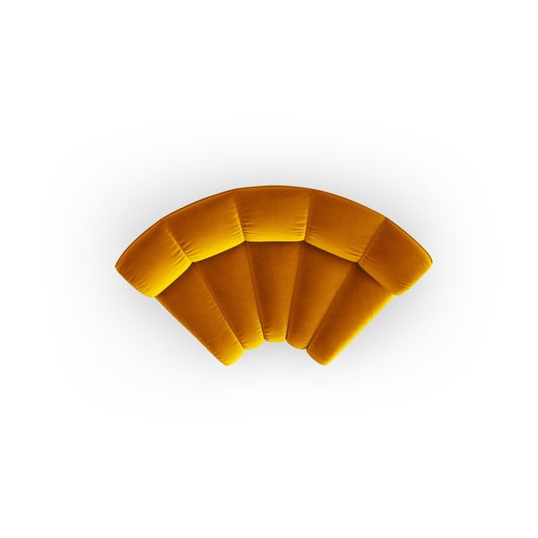 Žlutý sametový modul pohovky (variabilní roh) Lupine – Micadoni -image-2