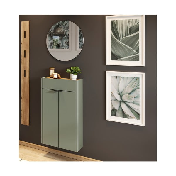 Šalvějově zelená předsíňová sestava 86x200x22 cm Ameca – Germania-image-2