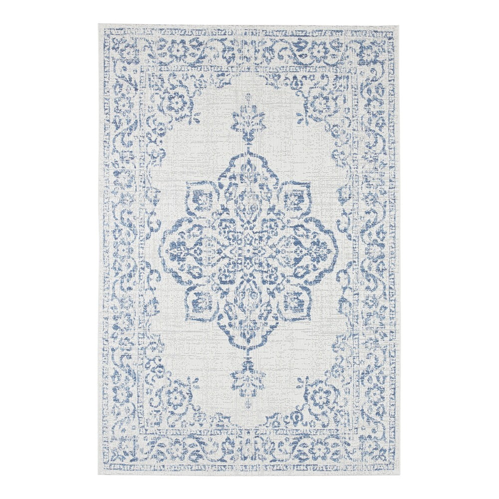 Modro-krémový venkovní koberec NORTHRUGS Tilos, 120 x 170 cm