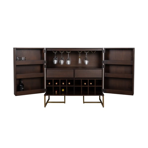 Vinotéka v dekoru exotického dřeva na 24 lahví, 100x100 cm Class - Dutchbone-image-4