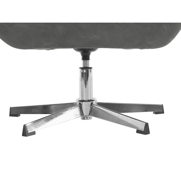 Šedé křeslo z imitace kůže Naomi - Støraa-image-4