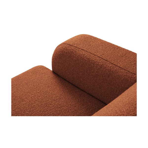 Hnědá rohová pohovka z textilie bouclé (pravý roh) Molino – Micadoni Home-image-4