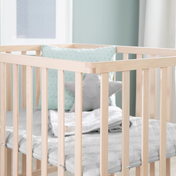 Šedá dětská ohrádka z bukového dřeva 75x100 cm Roba style – Roba-image-1