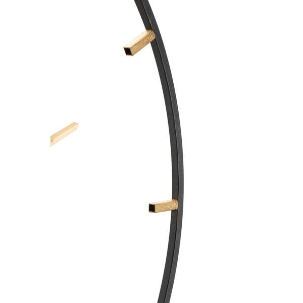 Černé nástěnné hodiny s detaily ve zlaté barvě Mauro Ferretti Goldy, ø 60 cm-image-4