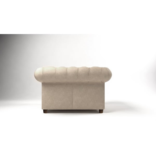 Krémové sametové křeslo Cambridge – Ropez-image-2