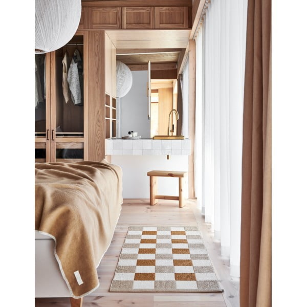 Okrově žluto-béžový vnitřní a venkovní běhoun 70x160 cm Pix Vanilla Ochre – Pappelina-image-1