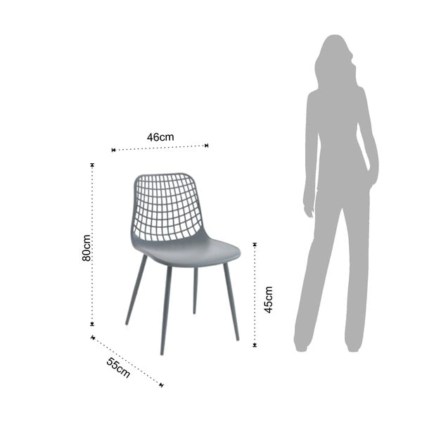 Šedé jídelní židle v sadě 2 ks Nairobi – Tomasucci-image-4