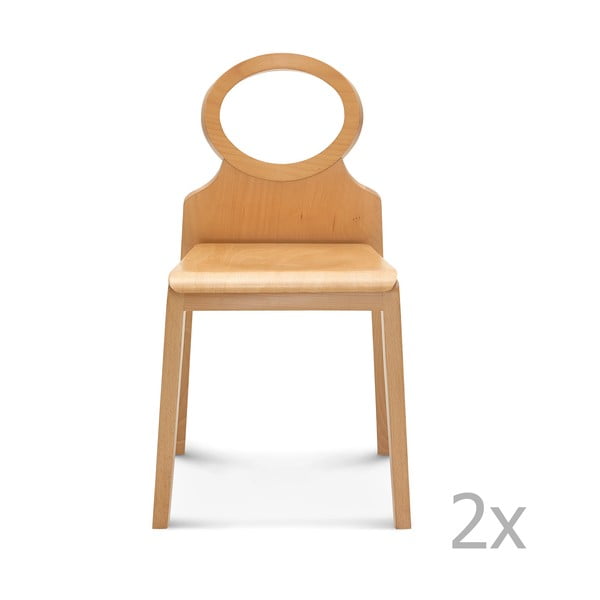 Sada 2 dřevěných židlí Fameg Gerdi