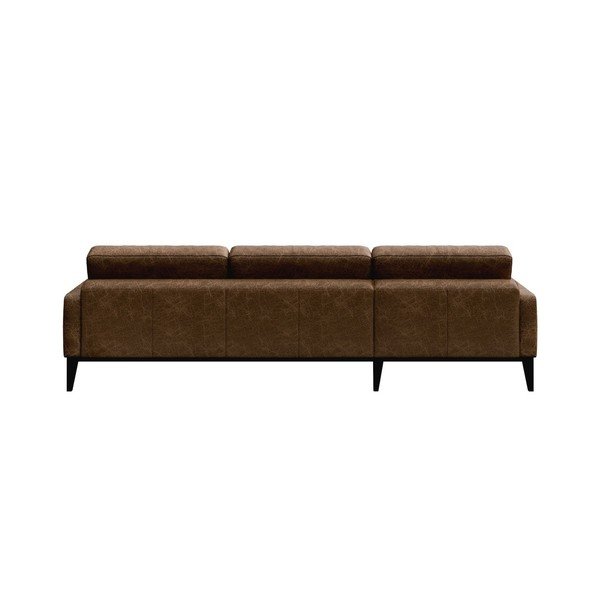 Koňakově hnědá kožená rohová pohovka MESONICA Musso Tufted, pravý roh-image-3