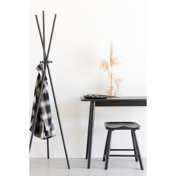 Černá stolička z dubového dřeva Vander – White Label-image-1