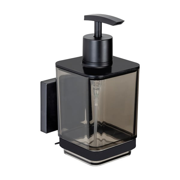 Černý samodržící plastový dávkovač mýdla 340 ml Quadro – Wenko-image-3