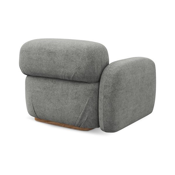 Šedý modul pohovky z textilie bouclé (levý roh) Ailani – Makamii-image-4