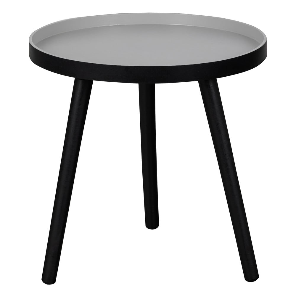 Černý odkládací stolek WOOOD Sasha, ø 41 cm