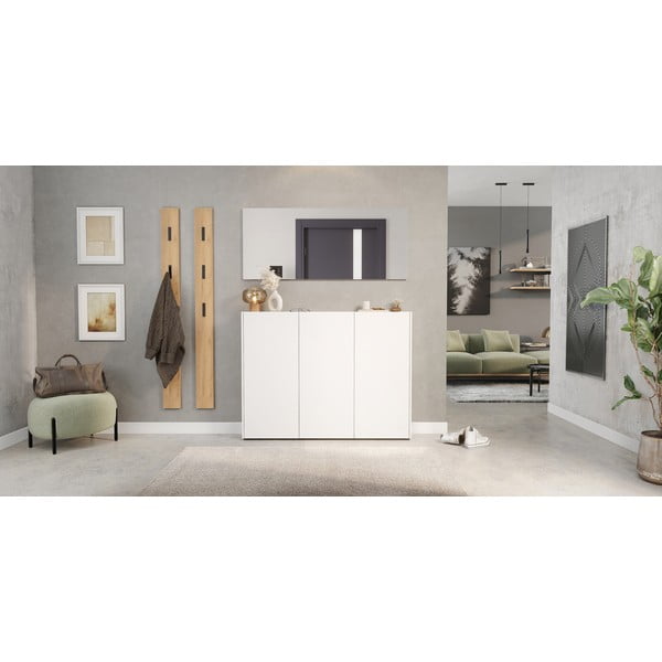 Bílá skříňka v dekoru dubu 138x105x25 cm Libbiano – Germania-image-4