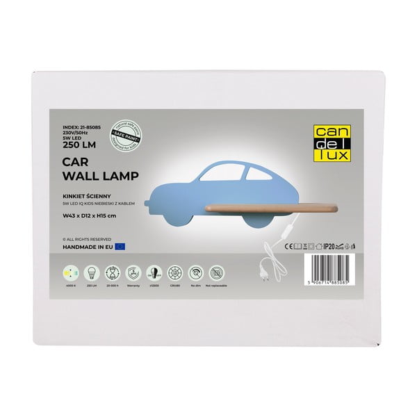 Modré dětské svítidlo Car – Candellux Lighting-image-2