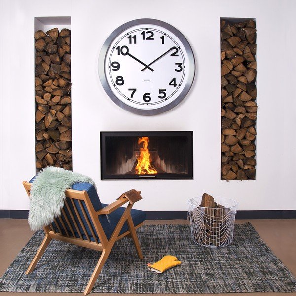 Bílé hodiny Present Time Giant Numbers-image-1