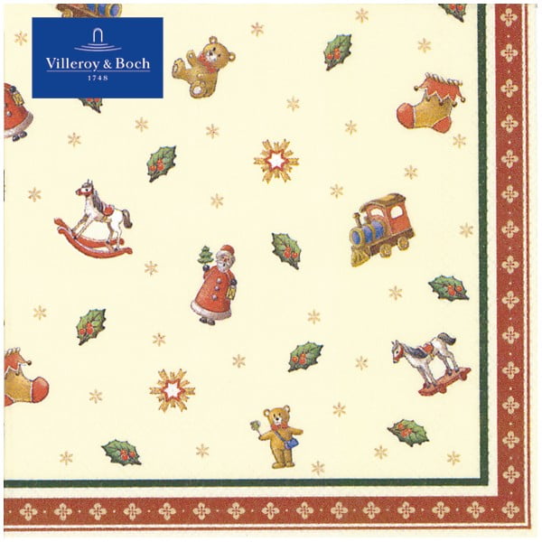 Sada 20 papírových ubrousků s vánočním motivem Villeroy & Boch Toys, 25 x 25 cm