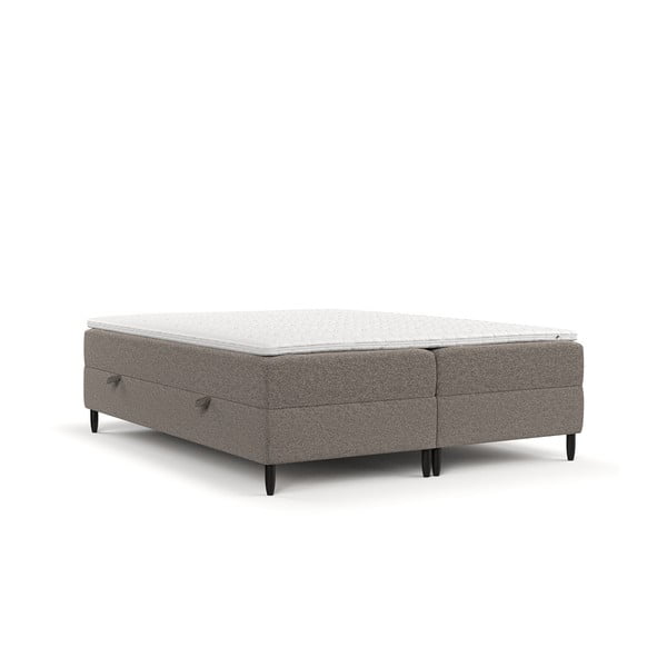 Hnědá boxspring postel s úložným prostorem 180x200 cm Malte – Maison de Rêve