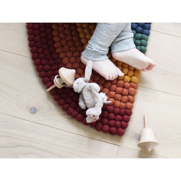 Dětský kuličkový vlněný koberec Wooldot Ball Rugs Rainbow Multi-image-2