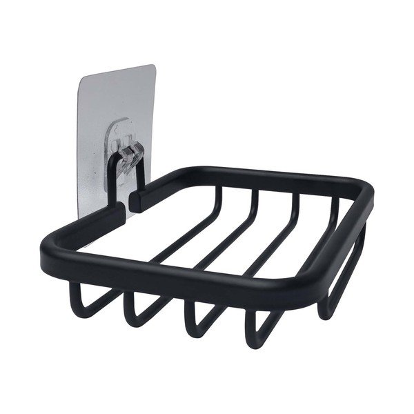 Matně černá kovová mýdlenka bez vrtání Filaire Aluminium – douceur d'intérieur-image-1