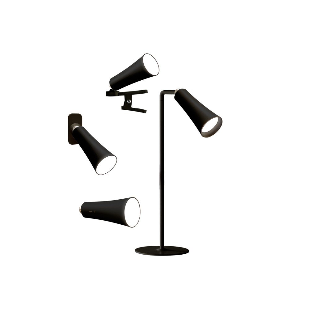 Černá LED stolní lampa (výška 47,5 cm) 4in1 – Brandani