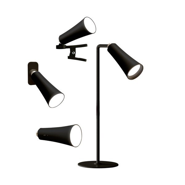 Černá LED stolní lampa (výška 47,5 cm) 4in1 – Brandani