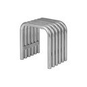 Kovová zahradní židle ve stříbrné barvě Nokk – noo.ma