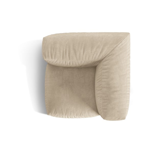 Béžový sametový modul pohovky (variabilní roh) Martina – Micadoni -image-3