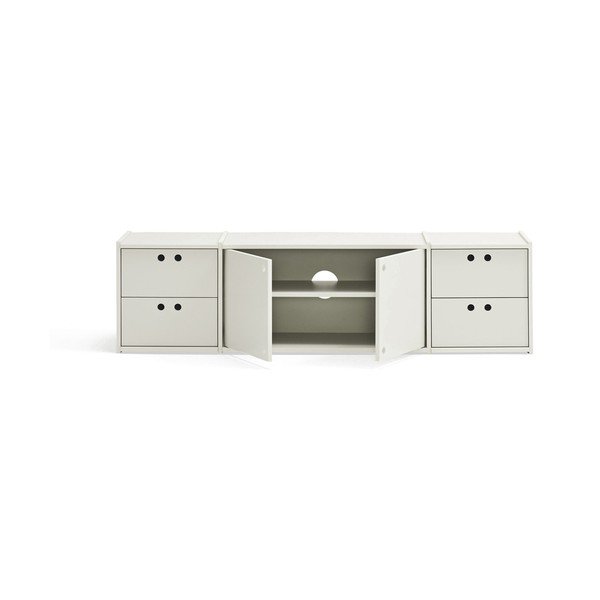Krémový TV stolek 157x42x40 cm Wally – Teulat-image-2