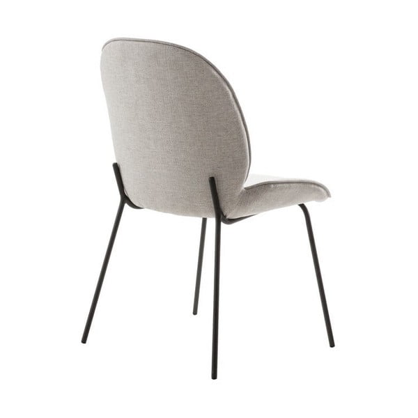 Šedá jídelní židle s kovovým podnožím Canett Hella-image-2