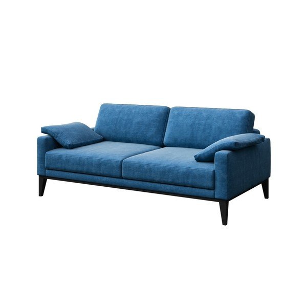 Modrá dvoumístná pohovka s dřevěnými nohami MESONICA Musso Regular-image-1