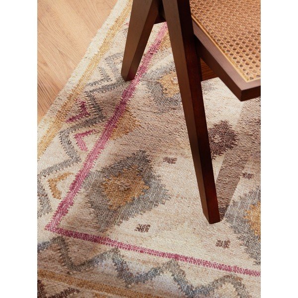 Krémový ručně tkaný jutový běhoun 80x200 cm Roya Imani – Elle Decoration-image-3