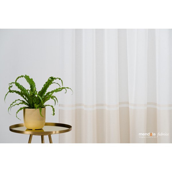 Béžovo-bílá záclona 300x260 cm Sanova – Mendola Fabrics-image-3