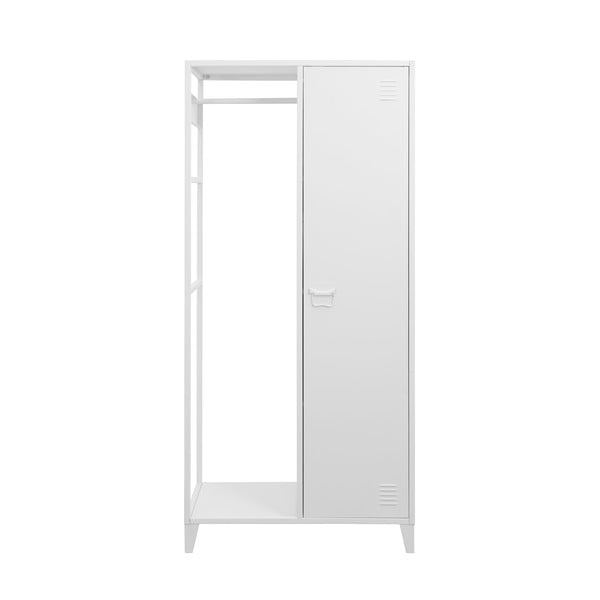 Bílá otevřená kovová šatní skříň 80x175 cm Salino – Støraa