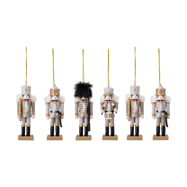 Dřevěné vánoční ozdoby v sadě 6 ks 13 cm Nikita – Bloomingville