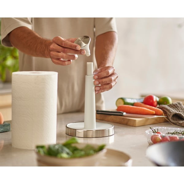 Bílý plastový stojan na papírové utěrky ø 16 cm Push&Tear – Joseph Joseph-image-2