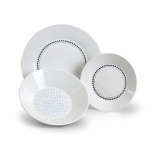 Sada 18 porcelánových talířů s trojúhelníčky Thun Lea