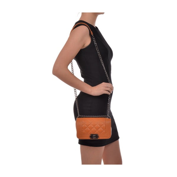 Koňakově hnědé kožené psaníčko Isabella Rhea Mari-image-4