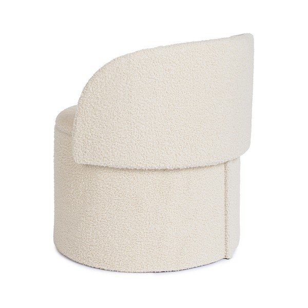 Krémový taburet z textilie bouclé Anthea – Yes Everyday-image-4