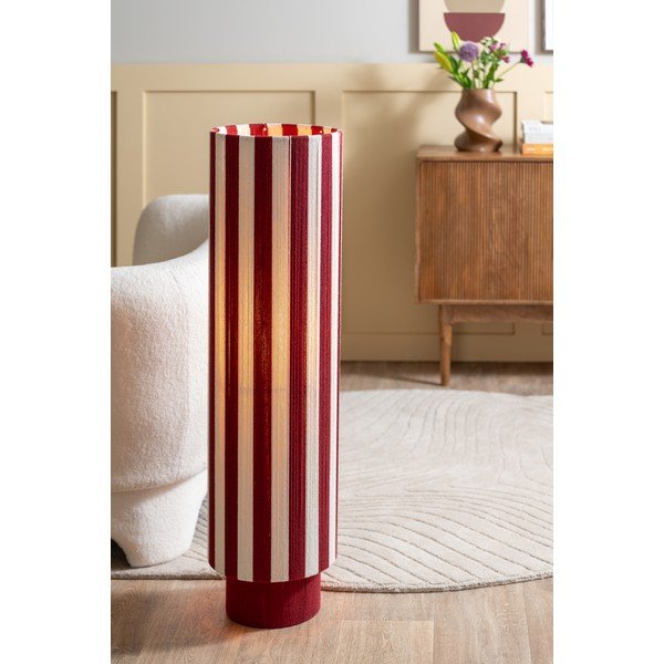 Červená/bílá provazová stojací lampa (výška 106 cm) Vienna Stripes – Leitmotiv-image-1