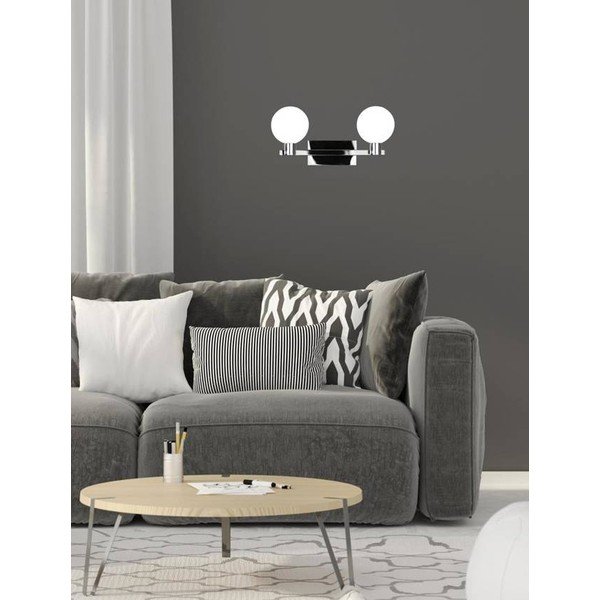 Stropní svítidlo ve stříbrné barvě se skleněným stínidlem 15x33.5 cm Maldus – Candellux Lighting-image-1