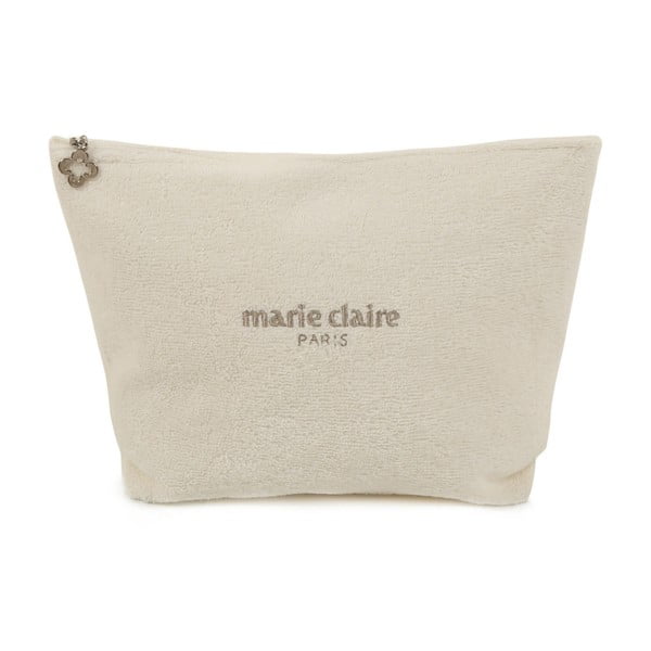 Krémová kosmetická taštička z edice Marie Claire, délka 32 cm