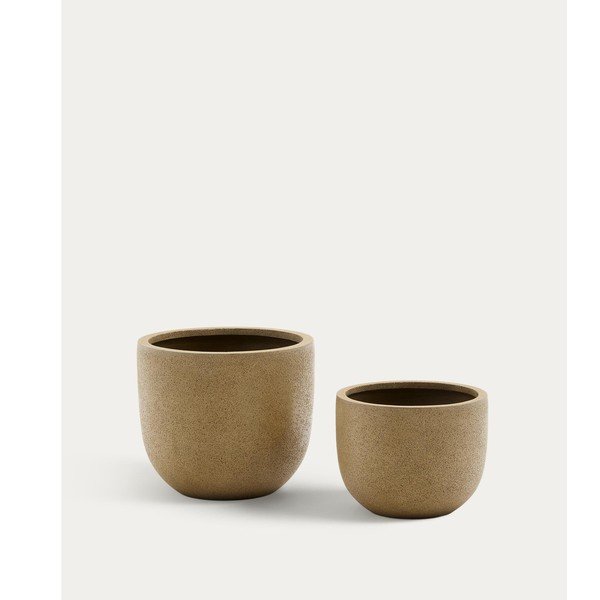 Obaly na květináče v sadě 2 ks z cementu ø 44 cm Selvi – Kave Home