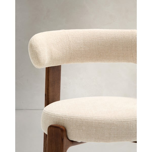 Hnědá/béžová jídelní židle z jasanového dřeva Granite – Kave Home-image-2